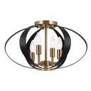 Flush Mounts Cage Style by Kichler ( 12 | 52588CPZ Cecil ) 