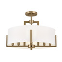 Semi-Flush Mts. Drum Shade by Kichler ( 12 | 52592CPZ Malen ) 