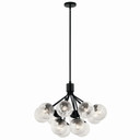 Mid. Chandeliers Glass Down by Kichler ( 12 | 52701BK Silvarious ) 