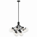 Mid. Chandeliers Glass Down by Kichler ( 12 | 52701BKCLR Silvarious ) 