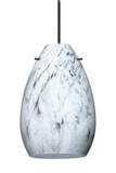 Mini Pendants Glass Down by Besa ( 74 | X-1713MG-BK Besa Pera 6 Pendant ) 