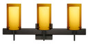 Bathroom Fixtures Three Lights by Besa ( 74 | 3SW-G44007-BR-SQ Pahu ) 