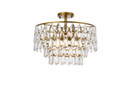 Semi-Flush Mts. Drum Shade by Elegant Lighting ( 173 | 1103F18BR Mila ) 