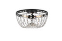 Flush Mounts Bowl Style by Elegant Lighting ( 173 | 1112F12BK Kylie ) 