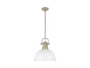 Pendants Metal Shade by Golden ( 62 | 3604-L AB-WHT Duncan ) 