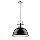 Pendants Metal Shade by Golden ( 62 | 3604-L CH-BK Duncan ) 