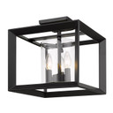 Flush Mounts Cage Style by Golden ( 62 | 2073-SF12 BLK-CLR Smyth ) 