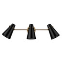 Bathroom Fixtures Three Lights by Golden ( 62 | 2122-BA3 MBS-BLK Reeva ) 