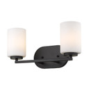 Bathroom Fixtures Two Lights by Golden ( 62 | 2243-BA2 BLK-OP Manhattan ) 