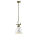 Mini Pendants Metal Shade by Golden ( 62 | 3604-S AB-WH Duncan ) 