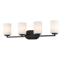 Bathroom Fixtures Four Lights by Golden ( 62 | 2243-BA4 BLK-OP Manhattan ) 
