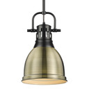Mini Pendants Metal Shade by Golden ( 62 | 3604-S BLK-AB Duncan ) 
