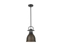 Mini Pendants Metal Shade by Golden ( 62 | 3604-S BLK-RBZ Duncan ) 