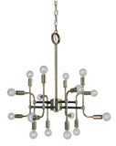 Mid. Chandeliers Geometric/Linear by Framburg ( 8 | 3056 PN/MBLACK Fusion ) 