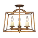 Semi-Flush Mts. Cage by Golden ( 62 | 3072-SF GG Athena ) 