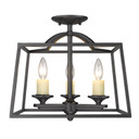Semi-Flush Mts. Cage by Golden ( 62 | 3072-SF NB Athena ) 