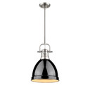 Mini Pendants Metal Shade by Golden ( 62 | 3604-S PW-BK Duncan ) 
