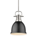 Mini Pendants Metal Shade by Golden ( 62 | 3604-S PW-BLK Duncan ) 