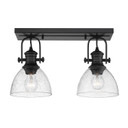 Semi-Flush Mts. Directional by Golden ( 62 | 3118-2SF BLK-SD Hines ) 