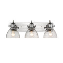 Bathroom Fixtures Three Lights by Golden ( 62 | 3118-BA3 CH-SD Hines ) 