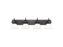 Bathroom Fixtures Four Lights by Golden ( 62 | 3118-BA4 BLK-OP Hines ) 