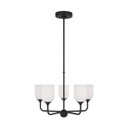 Mid. Chandeliers Glass Up by Generation Lighting ( 1 | GLC1085MBK Emile ) 