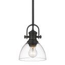 Mini Pendants Glass Down by Golden ( 62 | 3118-M1L BLK-CLR Hines ) 