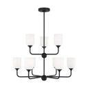 Mid. Chandeliers Glass Up by Generation Lighting ( 1 | GLC1109MBK Emile ) 