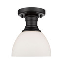 Semi-Flush Mts. Glass Down by Golden ( 62 | 3118-SF BLK-OP Hines ) 