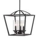 Foyer/Hall Lanterns Open Frame by Golden ( 62 | 4309-3P BLK-BLK-SD Mercer ) 