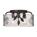 Semi-Flush Mts. Glass Down by Golden ( 62 | 3160-FM NB-HWG Calla ) 