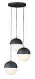 Mini Pendants 3 Light Cluster by ET2 ( 86 | E20364-92BK Half Moon ) 