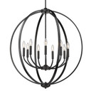 Mid. Chandeliers Candle by Golden ( 62 | 3167-9 BLK Colson ) 