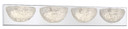 Bathroom Fixtures Four Lights by George Kovacs ( 42 | P5444-077-L Modern Ice ) 