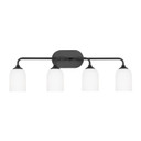 Bathroom Fixtures Four Lights by Generation Lighting ( 1 | GLV1024MBK Emile ) 