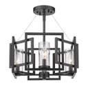 Semi-Flush Mts. Cage by Golden ( 62 | 6068-SF BLK Marco ) 