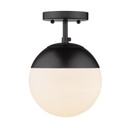 Semi-Flush Mts. Glass Down by Golden ( 62 | 3218-SF BLK-BLK Dixon ) 