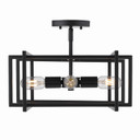 Semi-Flush Mts. Cage by Golden ( 62 | 6070-SF BLK-BLK Tribeca ) 