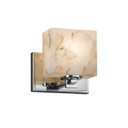 Sconces Single Glass by Justice Designs ( 102 | ALR-8447-55-CROM Alabaster Rocks ) 