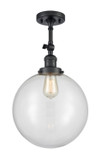 Semi-Flush Mts. Directional by Innovations ( 405 | 201F-BK-G202-12-LED Franklin Restoration ) 