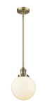 Mini Pendants Glass Down by Innovations ( 405 | 201S-BB-G201-8-LED Franklin Restoration ) 