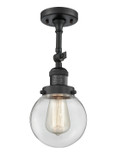 Semi-Flush Mts. Directional by Innovations ( 405 | 201F-BK-G202-6-LED Franklin Restoration ) 