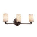 Bathroom Fixtures Three Lights by Justice Designs ( 102 | ALR-8463-10-DBRZ Alabaster Rocks ) 