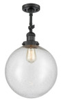 Semi-Flush Mts. Directional by Innovations ( 405 | 201F-BK-G204-12-LED Franklin Restoration ) 