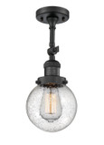 Semi-Flush Mts. Glass Down by Innovations ( 405 | 201F-BK-G204-6 Franklin Restoration ) 