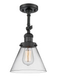 Semi-Flush Mts. Glass Down by Innovations ( 405 | 201F-BK-G42 Franklin Restoration ) 