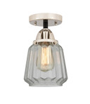 Semi-Flush Mts. Cage by Innovations ( 405 | 288-1C-BPN-G142-LED Nouveau 2 ) 