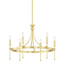 Large Chandeliers Candle by Hudson Valley ( 70 | 4327-AGB Gates ) 
