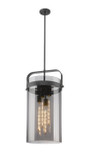 Pendants Glass Down by Innovations ( 405 | 413-4SL-BK-G413-4S-12SM Downtown Urban ) 