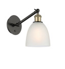 Sconces Single Glass by Innovations ( 405 | 317-1W-BAB-G381-LED Ballston ) 